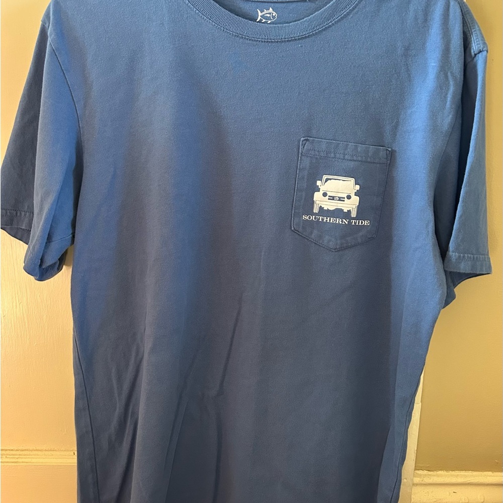 Southern Tide Classic Blue Tee with Pocket